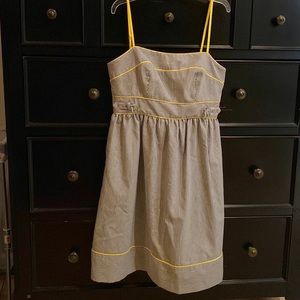 London Times Size 4 black and white striped dress